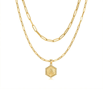 Jenna Layered Initial Necklace